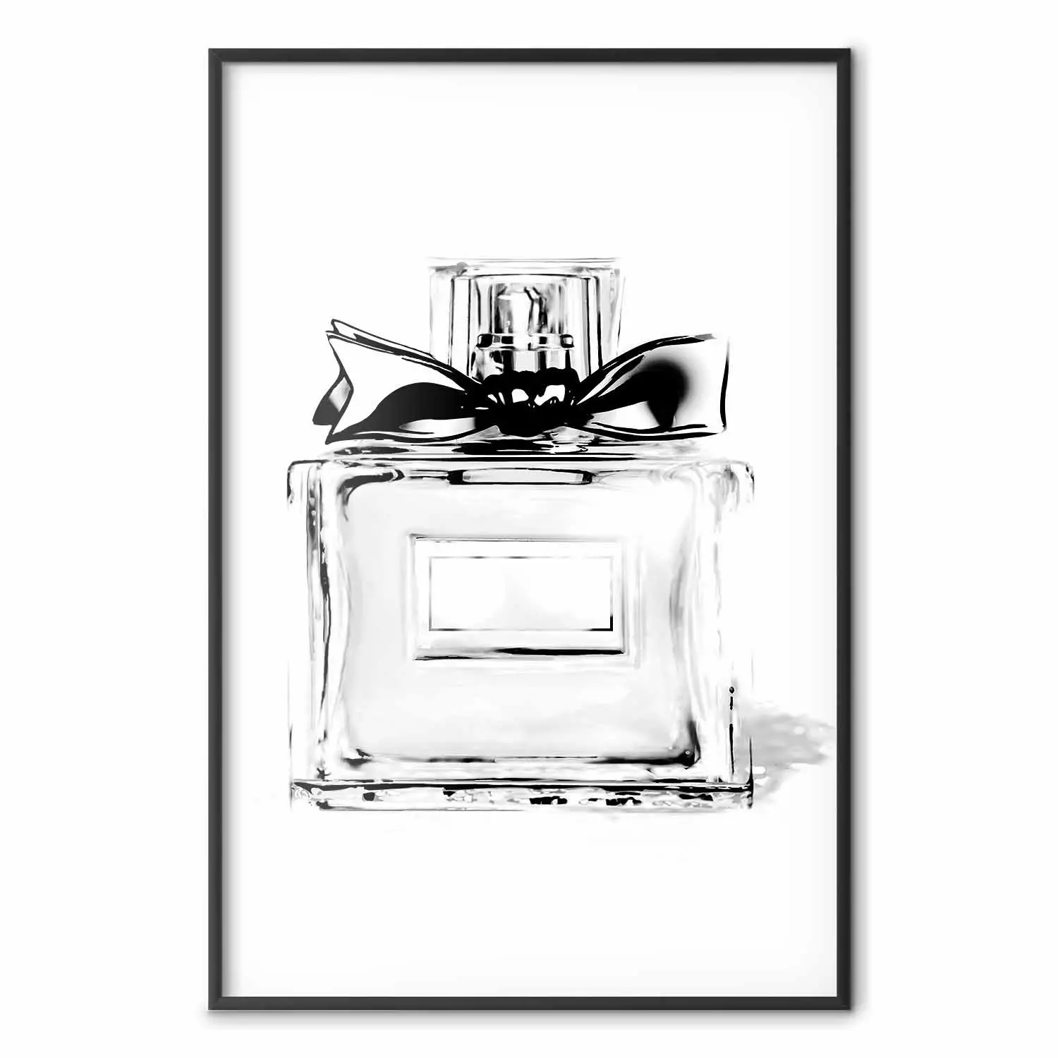 Perfume Bottle black and white sketch of a glass perfume container