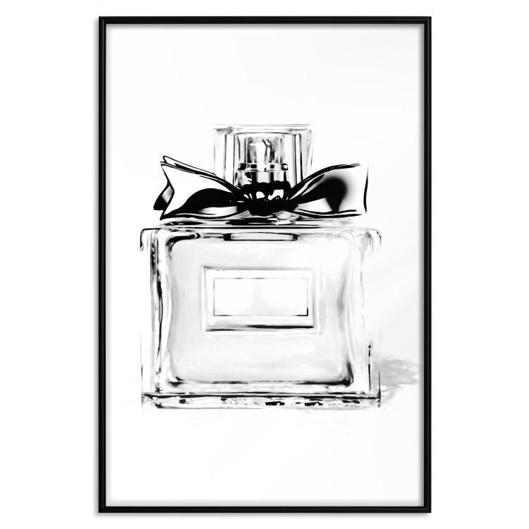 Poster Perfume Bottle - black and white sketch of a glass perfume container