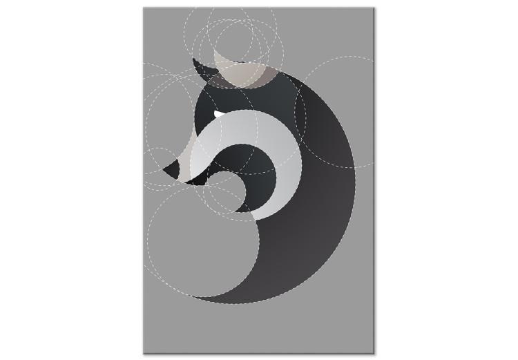 Canvas Print Wolf in Circles (1 Part) Vertical