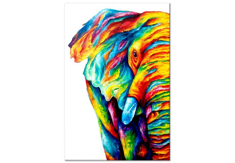 Canvas Print Colourful Elephant (1 Part) Vertical