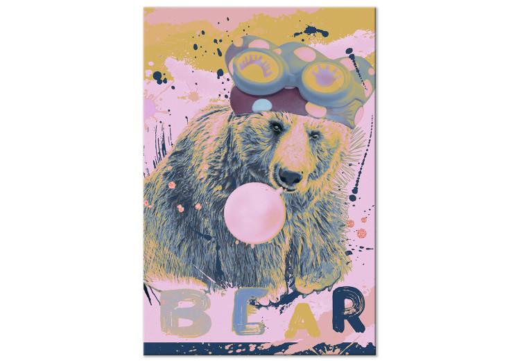 Canvas Print Teddy Bear and Balloon (1 Part) Vertical