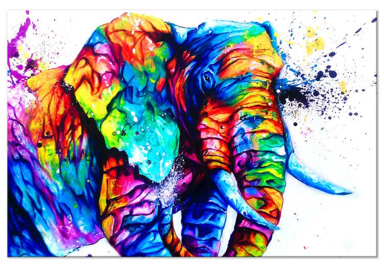 Canvas Print Friendly Elephant (1 Part) Wide
