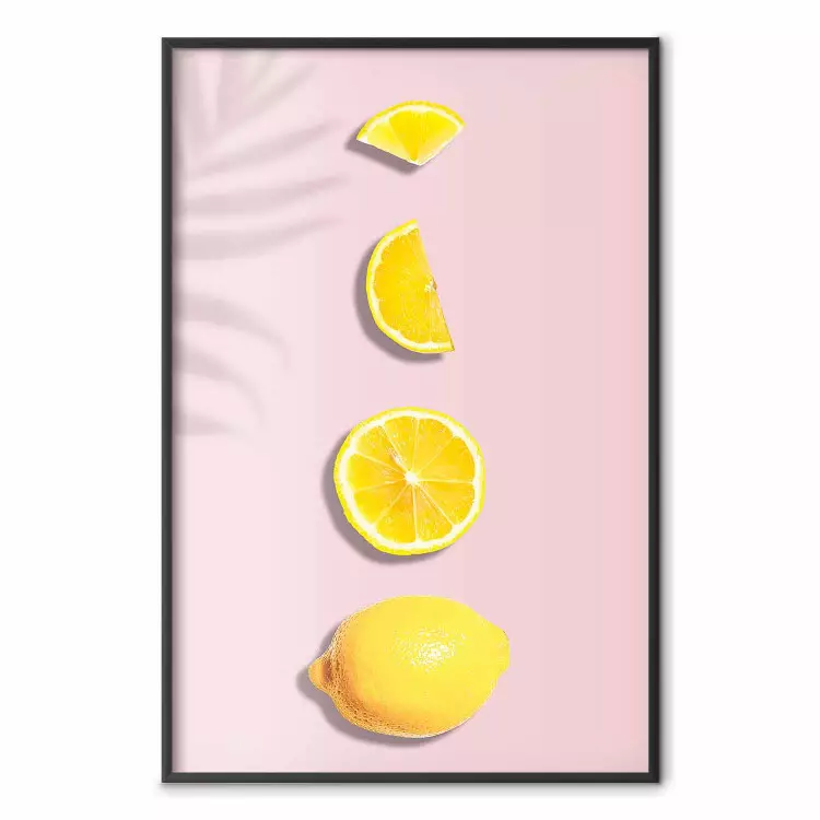 Slice of Exoticism - lemon in various cross-sections on a pastel background