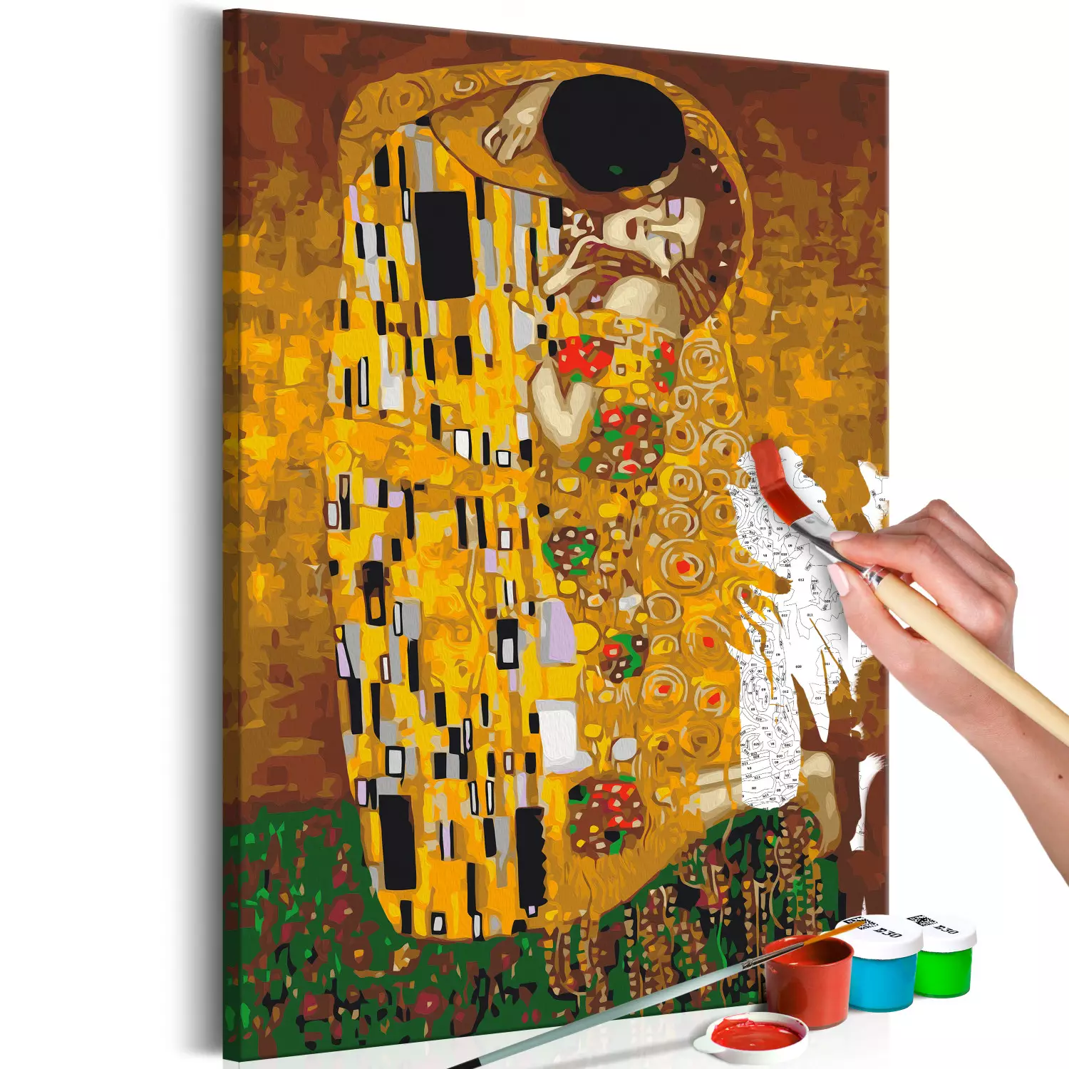 Painting By Numbers Kit For Adults The Kiss By Klimt Paint By Numbers