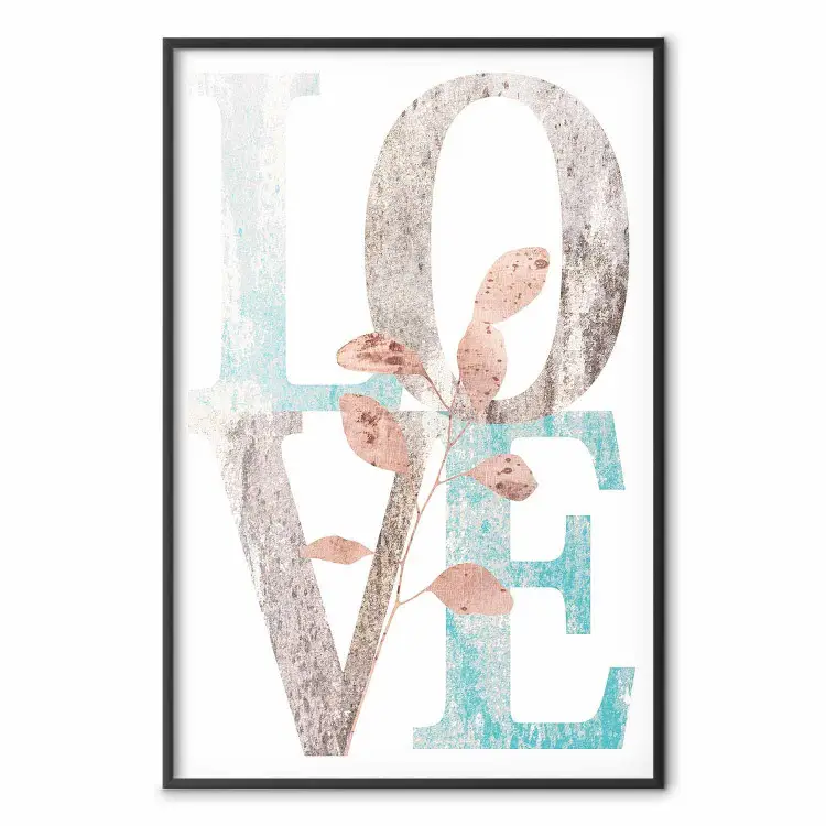 Blooming Letters - blue and black letters forming an English word