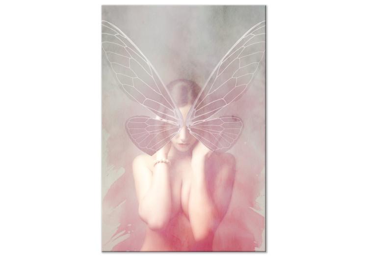Canvas Print Night Butterfly (1-part) vertical - female nude with butterfly wings