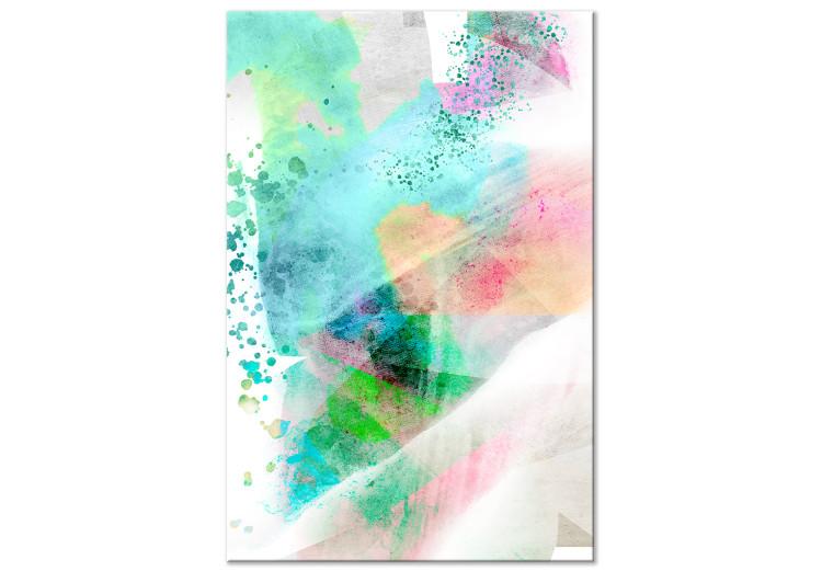 Canvas Print Watercolor Mosaic (1-part) vertical - cheerful colorful abstraction