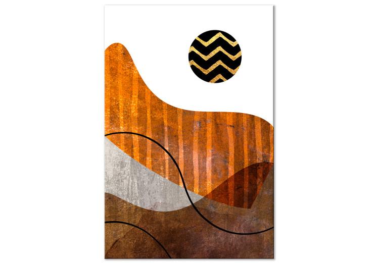 Canvas Print Fluid Motion (1-part) vertical - abstraction in waves and patterned circle