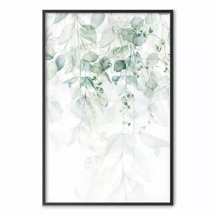 Gentle Touch of Nature - jungle leaves composition on white background