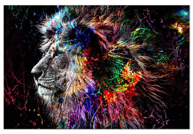 Large canvas print Crazy Lion [Large Format]