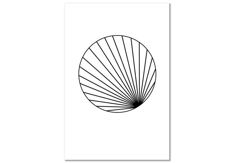 Canvas Print Black shells contours - an abstraction with geometric figures