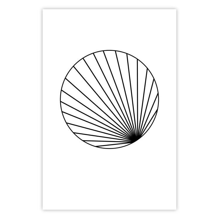 Poster Abstract Circle - black line art of abstract circle on white background