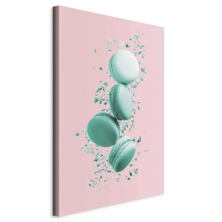 Flying Sweets vertical - food on a pastel background