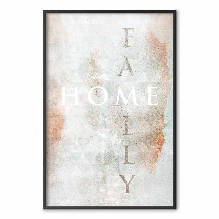 Minty Home - English inscription on slightly brown texture