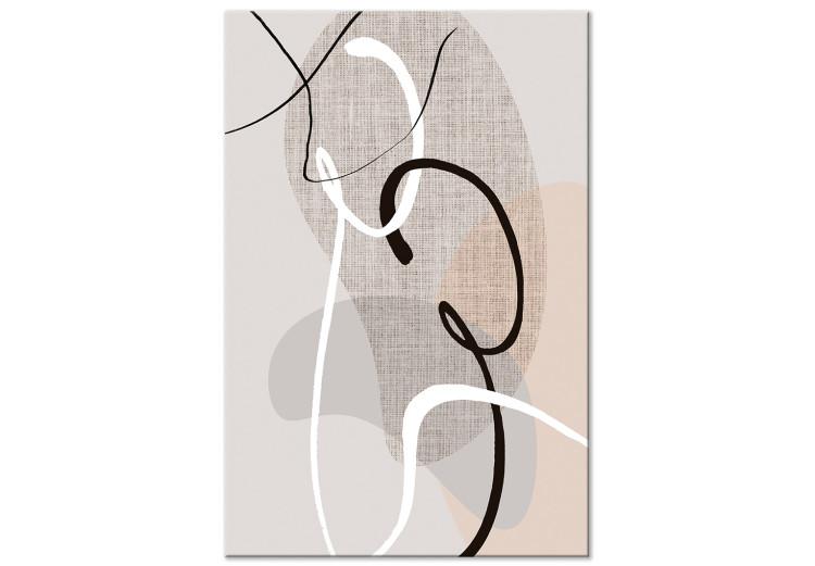 Canvas Print Love Configuration (1-part) vertical - abstraction on a light background