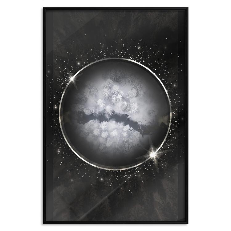 Poster Deep Winter - abstract sphere in space depicting wintry world