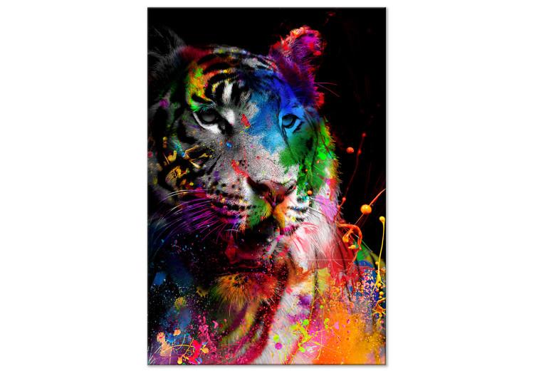 Canvas Print Bengal Tiger (1-part) vertical - abstractly depicted animal