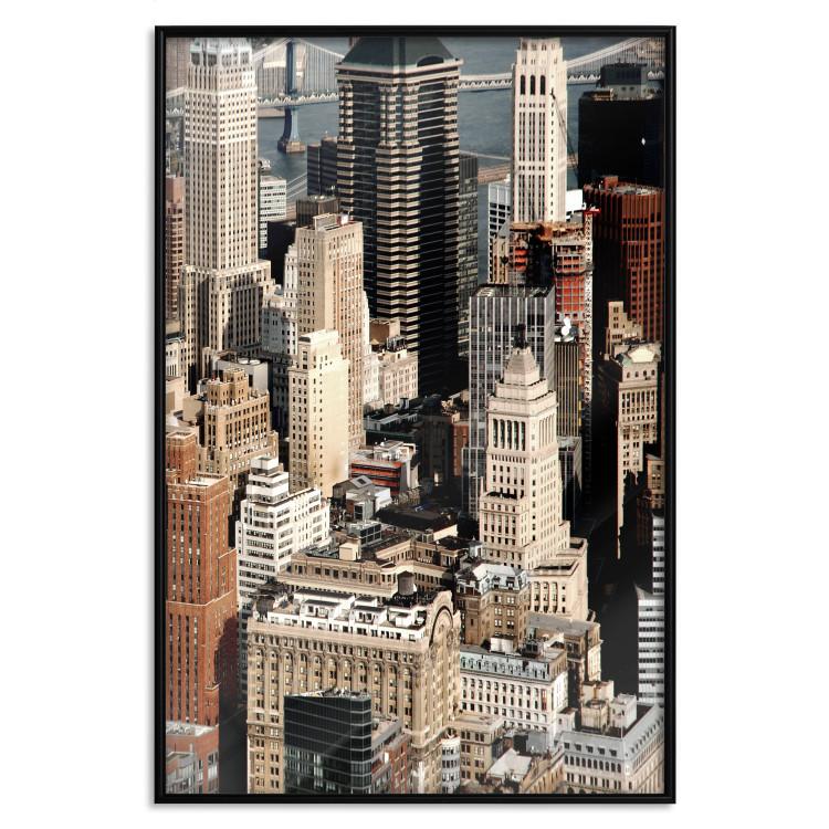 Poster Bustling City - city architecture overlooking skyscrapers