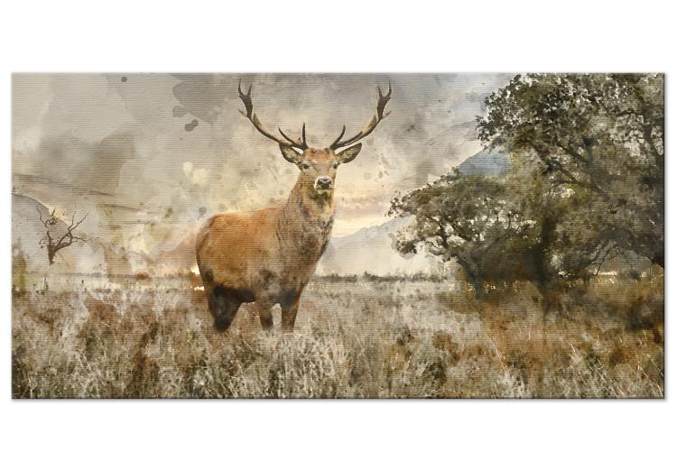 Large canvas print Watercolour Deer II [Large Format]