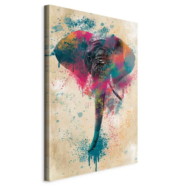 Elephant's Trunk vertical - futuristic multicolored elephant