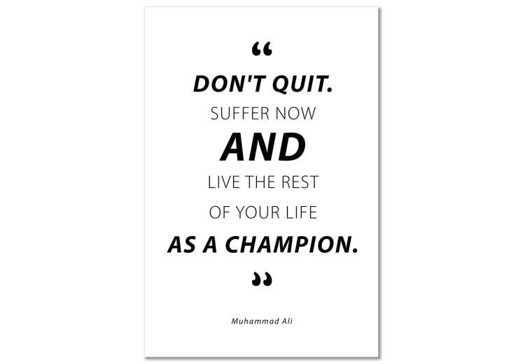 Canvas Print Quote - Muhammad Ali (1-part) vertical - motivational black text