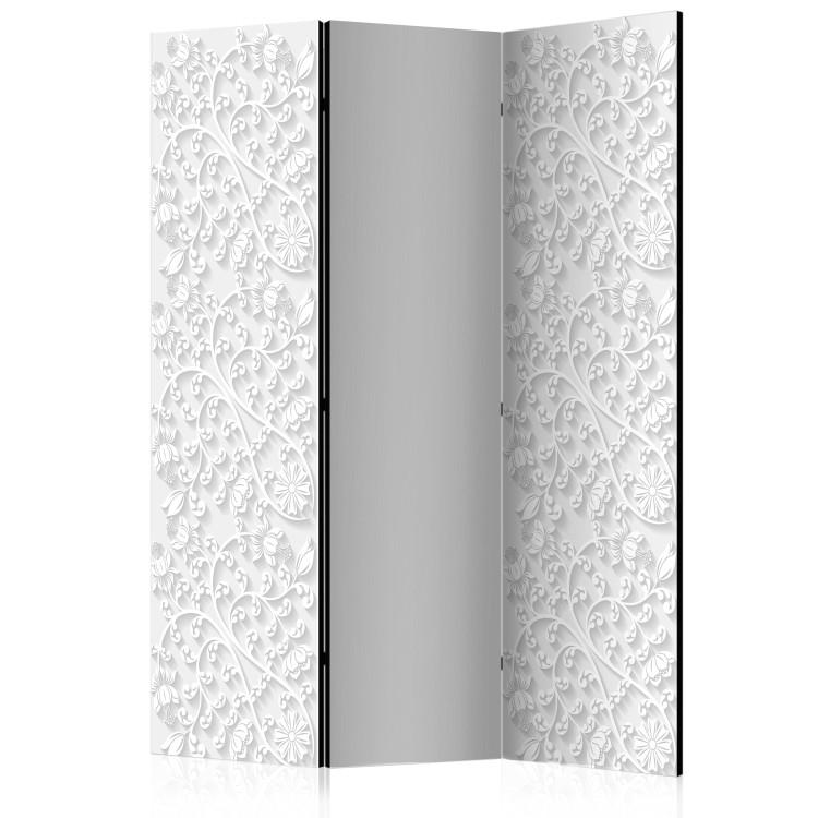 Room Divider Floral Pattern (3-piece) - white composition with a floral motif