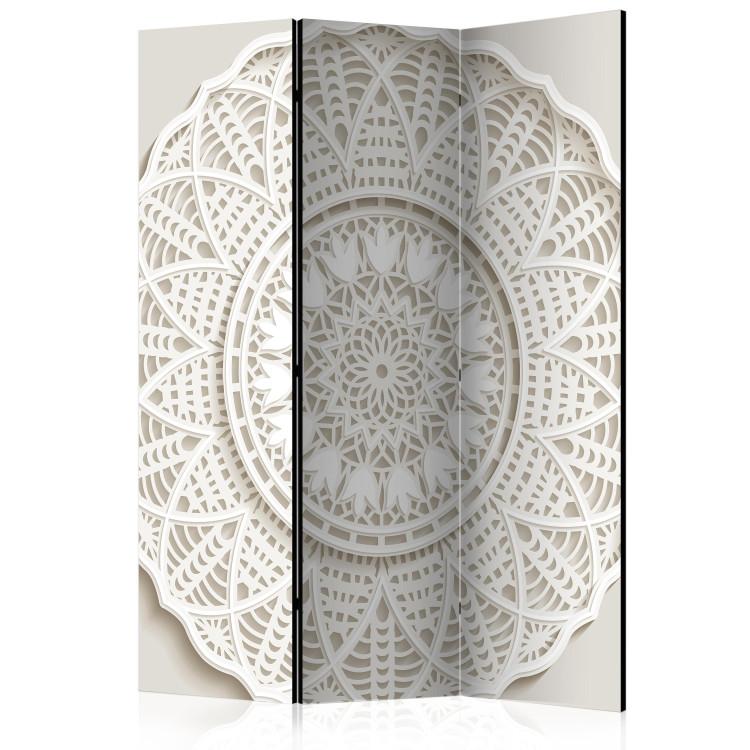 Room Divider 3D Mandala (3-piece) - romantic lacy pattern in retro style