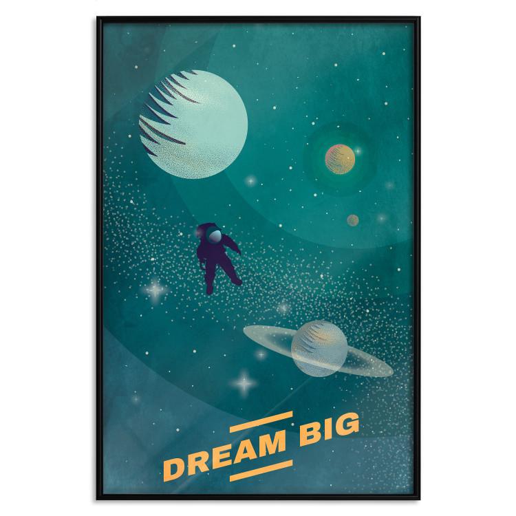 Poster Heavenly Dreams - space abstraction with astronaut and text