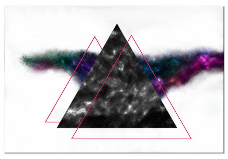 Canvas Print Triangular Mirror (1-part) wide - abstract gray triangle