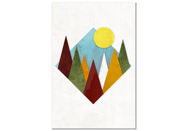 Canvas Print Mountain Morning (1-part) vertical - colorful abstract landscape