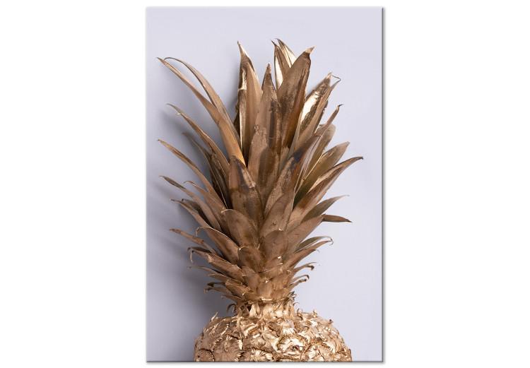 Canvas Print Golden Fruit (1-part) vertical - still life of a golden pineapple