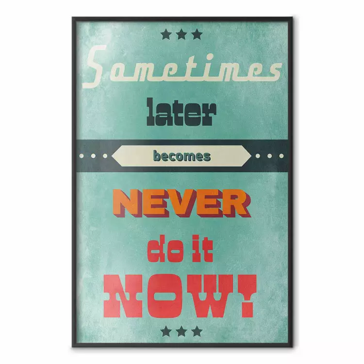 Do It Now! - colorful composition with English text in retro style