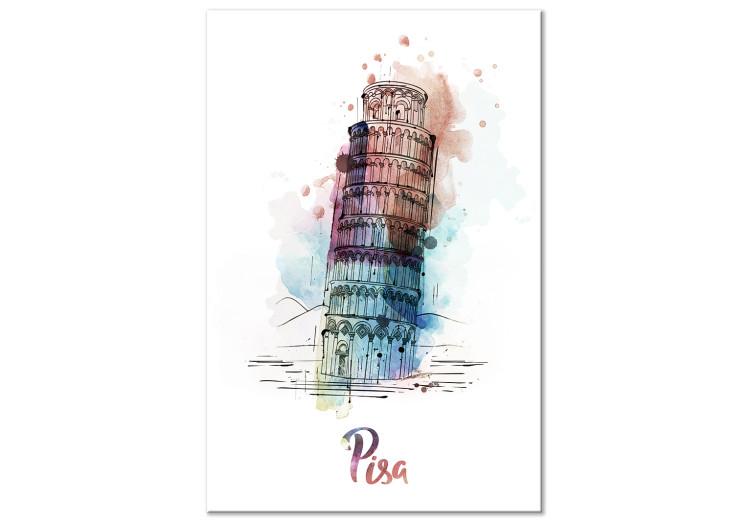 Canvas Print Colorful Memory (1-part) vertical - colorful architecture of Italy