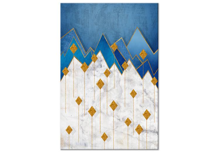 Canvas Print Snowy Realm (1-part) vertical - abstract geometric mountains