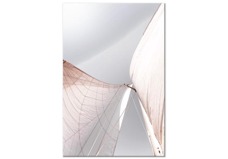 Canvas Print Sunny Sail (1-part) vertical - landscape of a sail against the sky