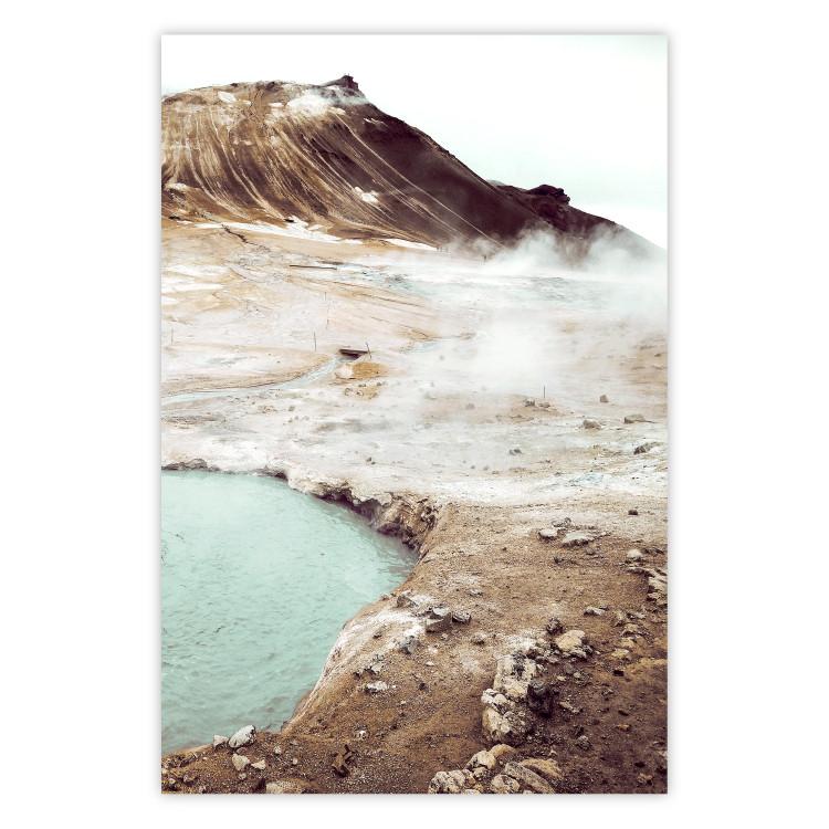 Poster Path of Mists - landscape of mountain terrain and water in warm tones