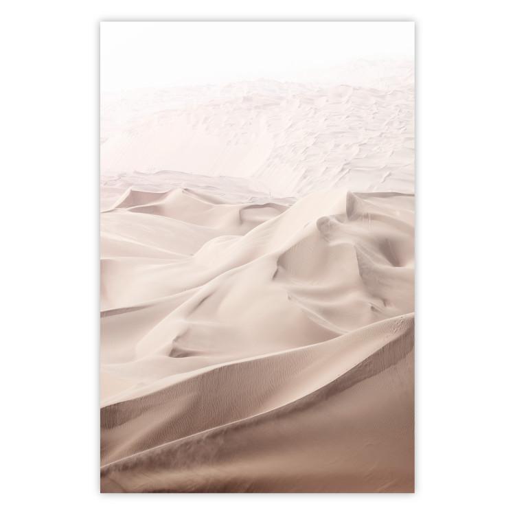 Poster Sandy Fabric - delicate desert sands in a light composition
