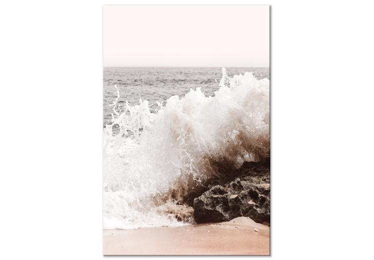 Canvas Print Torn Element (1-part) vertical - landscape of a broken sea wave