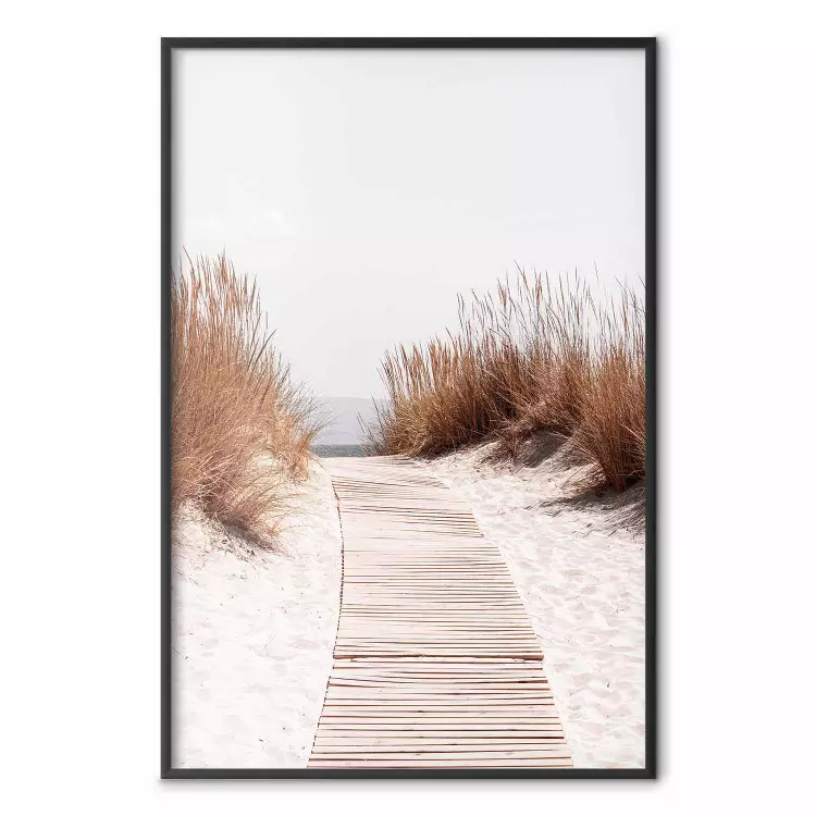 Soft Rustle - seascape of sandy beach against a bright sky