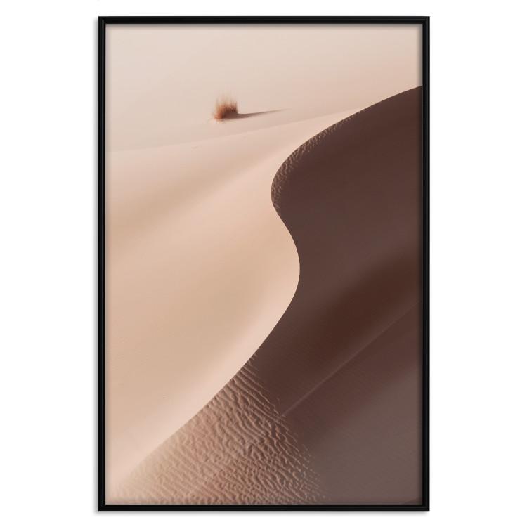 Poster Serpentine - serene landscape of sand dunes in the desert against brown grass