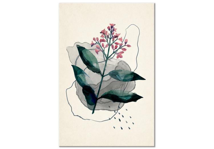 Canvas Print Watercolor Plant (1-part) vertical - plant in watercolor style