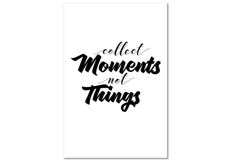 Canvas Print Collect Moments Not Things (1-part) vertical - inscriptions in English