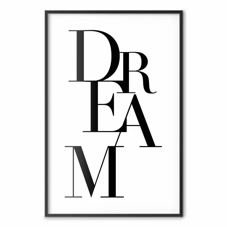 Black Dream - black English text on white background