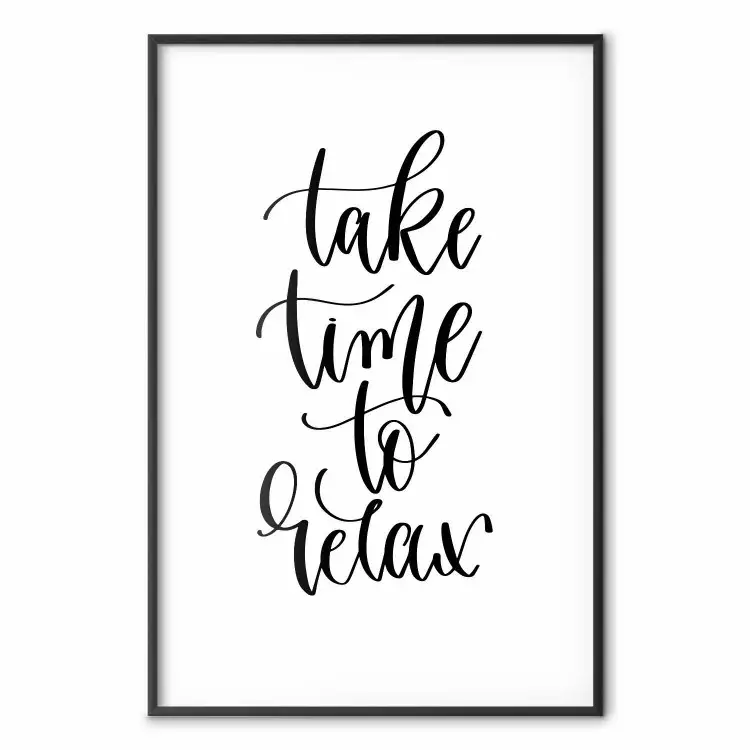 Take Time to Relax - black English text on white background