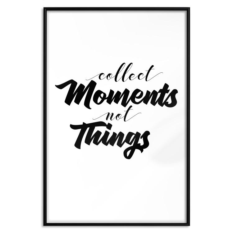 Poster Collect Moments Not Things - English text on white background
