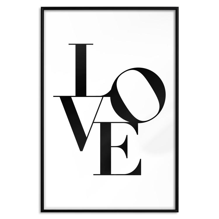 Poster Twisted Love - black English text on plain white background