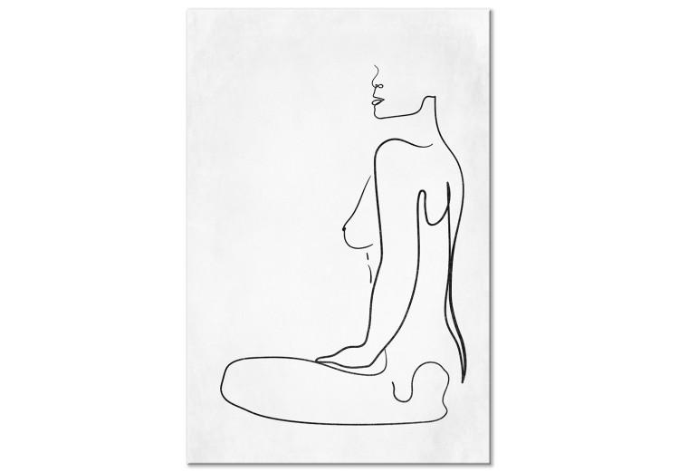 Canvas Print Feminine Form (1-piece) Vertical - abstract female line art