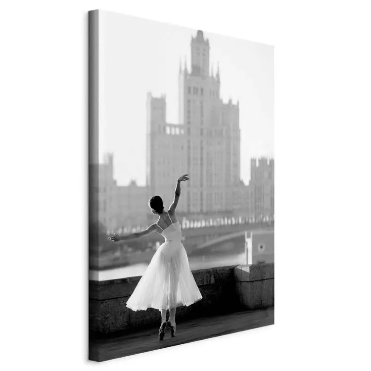 Dance over the River Vertical - cityscape photograph with a woman