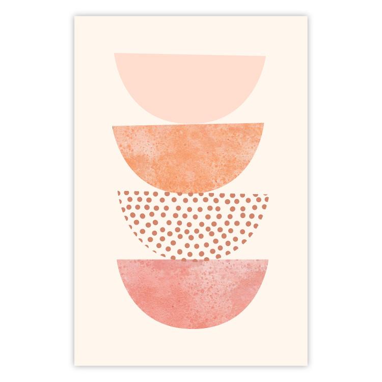 Poster Halves - abstract fragments of circles with different patterns and colors