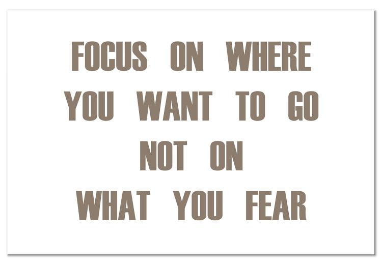 Canvas Print Focus on Where You Want (1-piece) Wide - motivational quote